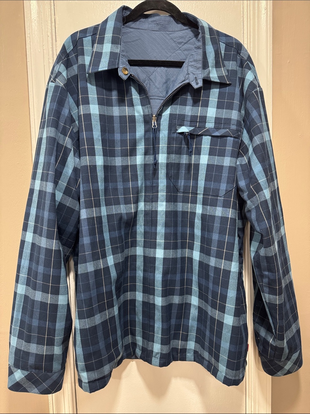 Mountain Khakis Men's Reversible Blue Zip-Front Jacket